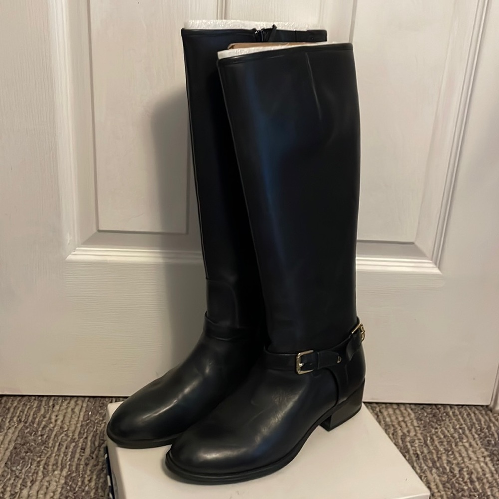 Ralph Lauren leather black riding boots
